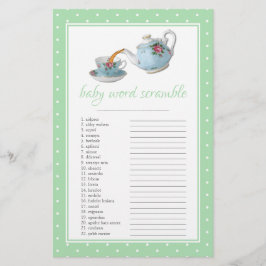 Elegant Tekopp Baby Shower Tea Party Ord Scrable