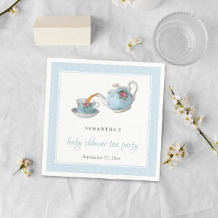 Elegant Tekopp Baby Shower Tea Party Pappersservett