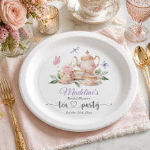 Elegant Tekväll Fjärilar Bröllopsdusch