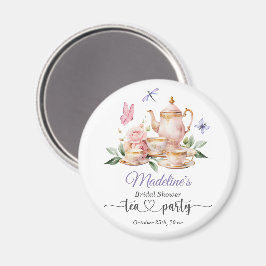 Elegant Tekväll Fjärilar Bröllopsdusch  Magnet