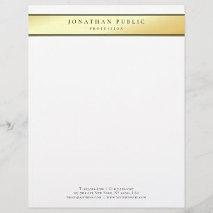 Elegant Template Glamor Guld White Modern Trendig Brevhuvud