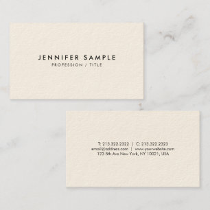Elegant Template Luxury Namnteckning Cream Papper Visitkort