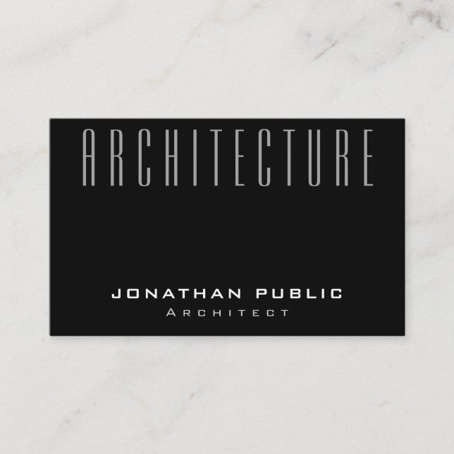 Elegant Template Modern Architect Architecture Top Visitkort (Framsida)
