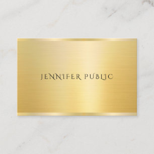 Elegant Template Modern Faux Guld Semi Gloss Visitkort