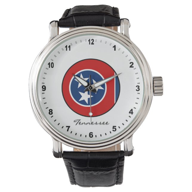 Elegant Tennessee Watch & Tennessee Flagga / USA Armbandsur (Framsida)