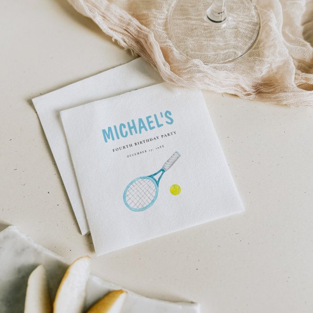 Elegant Tennis Birthday Pappersservett (Skapare uppladdad)