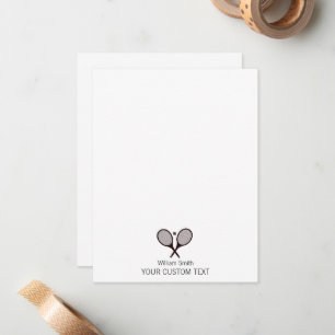 Elegant Tennis Personal Stationery Anteckningskort