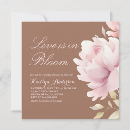 Elegant Terracotta Blommigt Möhippa Julkort