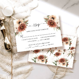 Elegant Terracotta Boho Bröllop OSA Card Kort