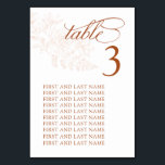 Elegant Terracotta Bröllop Bordsnummer Card<br><div class="desc">Elegant Terracotta Bröllop Bordsnummer Card</div>