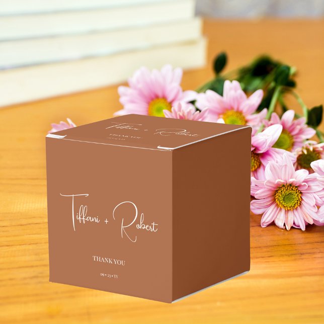 Elegant Terracotta Bröllop Tack Presentaskar (Skapare uppladdad)