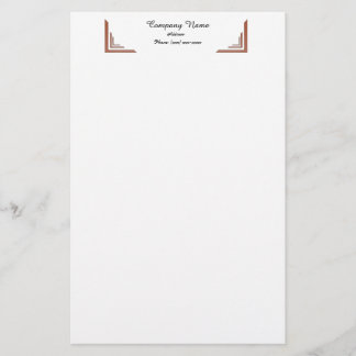 Elegant Terracotta Corner Professionell Stationery Brevpapper