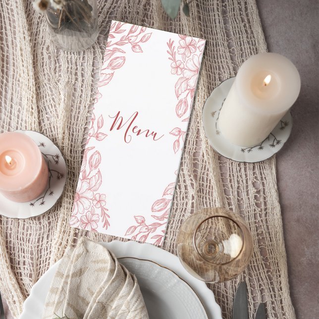 Elegant Terracotta Minimalist Wedding Menu Meny (Skapare uppladdad)