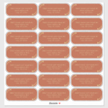 Elegant Terracotta och Guld Bröllop Guest Adress