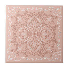 Elegant Terracotta  Rosa Butterfly Decorative Kakelplatta