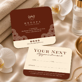 Elegant Terracotta Spa Salong Estetiker Välbefinna Tidsbeställning Kort