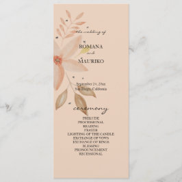 Elegant Terracotta Watercolor Flowers Program