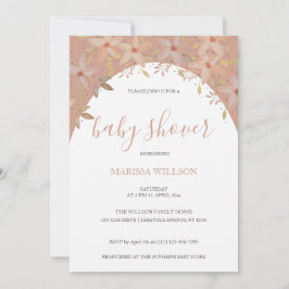 Elegant Terracotta Wildblommor Watercolor Art Inbjudningar