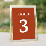 Elegant Terractotta Bröllop Bordsnummer<br><div class="desc">Elegant Terracotta bröllop bordsnummer. Anpassa numret och lägg till så många bord som du behöver. Om du vill ha fler matchande produkter kontrollerar du våra samlingar.</div>
