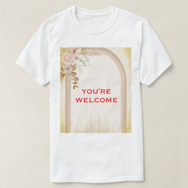 Elegant Terrakotta Blomstergrafisk T-shirt (Design framsida)