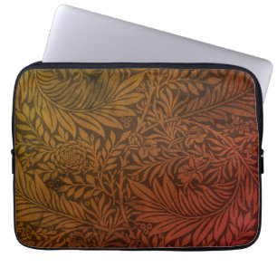 Elegant Terrakotta Boho Botaniskt Mönster Laptop Fodral