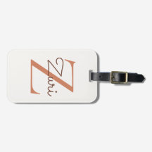 Elegant Terrakotta Monogram Initial Z Anpassat Nam