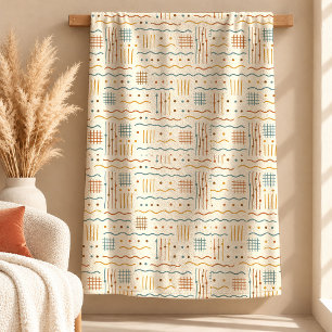 Elegant Terrakotta Rust Boho Regnbåge Filtdesign Fleecefilt