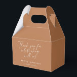 Elegant Terrakotta Trendig Skrift Anpassad Tack  Presentaskar<br><div class="desc">Elegant Terrakotta Trendig Skrift Anpassad Tack Ask</div>