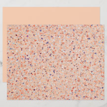 Elegant Terrazzo Retro Rosa Lila White Mönster