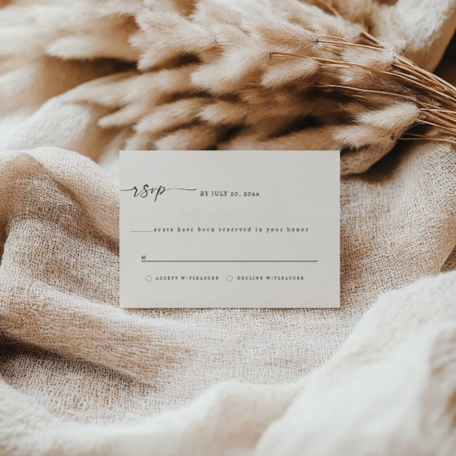 Elegant TEXAS RSVP Card -  Spara Datumet (Skapare uppladdad)