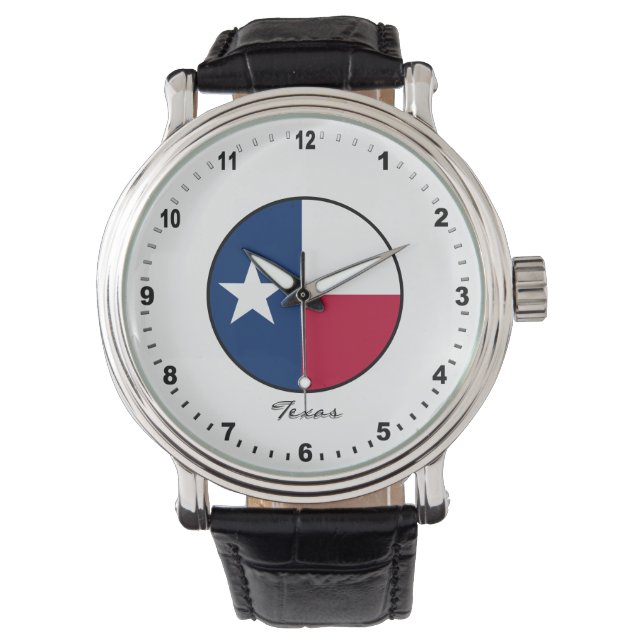 Elegant Texas Watch & Texas Flagga / USA Armbandsur (Framsida)