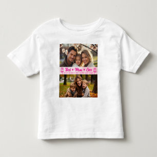 Elegant text foto Mors dag Vattenfärg Rosa T Shirt