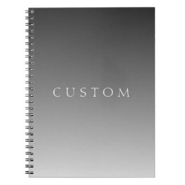 Elegant text på enkel modern grå ombre-gradient  anteckningsbok