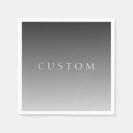 Elegant Text på enkel Modern Grått Ombre-övertonin Pappersservett