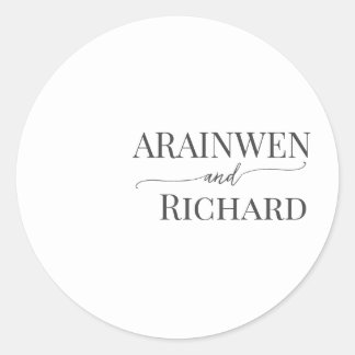 Elegant Textmall runt dekal Klistermärke