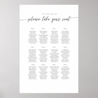 Elegant, textmall, sittplan, poster