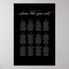 Elegant, textmall, sittplan, poster