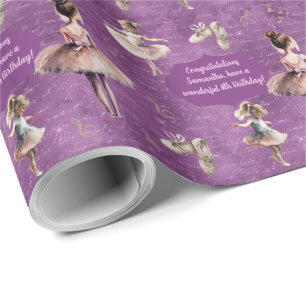 Elegant Textruta för Rosa Lila Namn Presentpapper