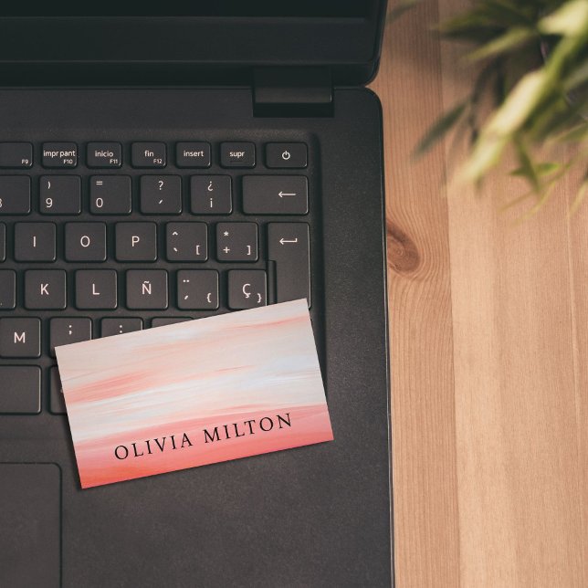 Elegant Texture Pastel Bold Consultant Visitkort (Skapare uppladdad)