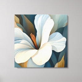 Elegant Texturerad Blommigt Art Canvastryck