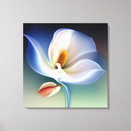 Elegant Texturerad Blommigt Art Canvastryck