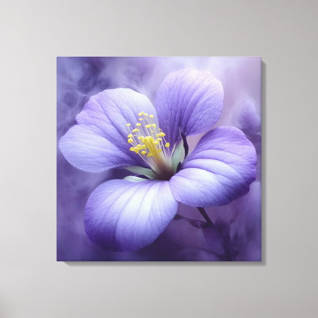 Elegant Texturerad Blommigt Art Canvastryck (Framsida)