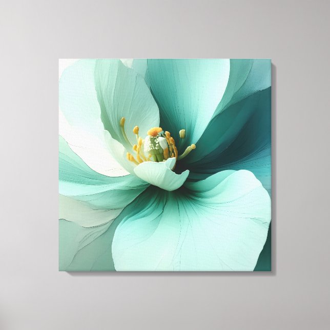 Elegant Texturerad Blommigt Art Canvastryck (Framsida)