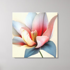 Elegant Texturerad Blommigt Art Canvastryck