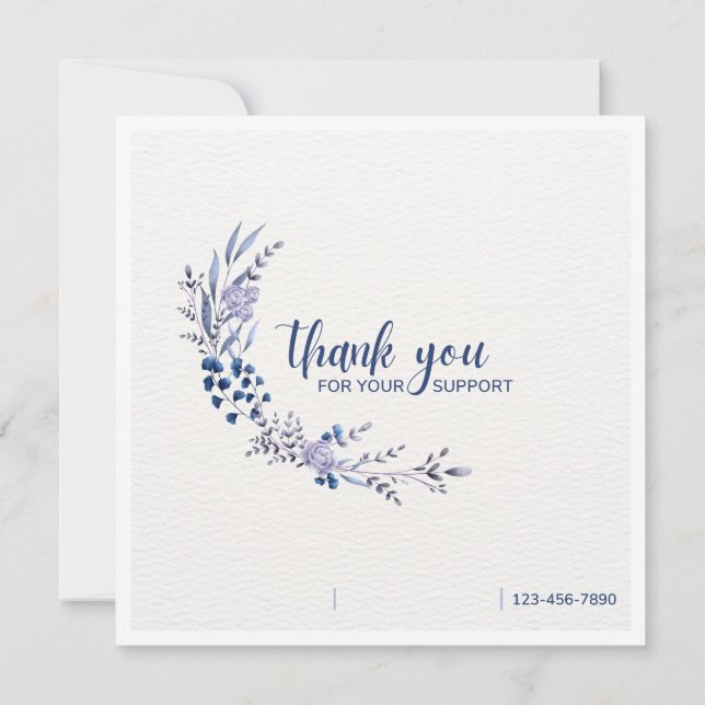 Elegant Thank You Card (Baksida)