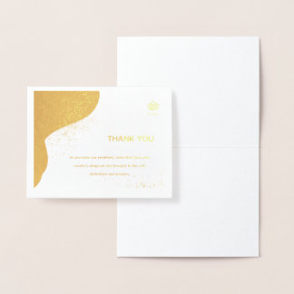 Elegant Thank You Card Folierat Kort