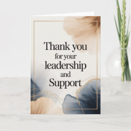 Elegant Thank You Card for Boss Kort