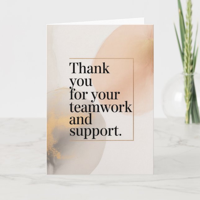 Elegant Thank You Card for Coworker Kort (Framsida)