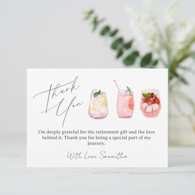 Elegant Thank You Card For Retirement Gifts (Stående Fram)