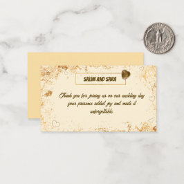 Elegant Thank you Card for Wedding Guests Anteckningskort